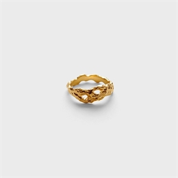 LEA HOYER TRUST RING GULDPLATED